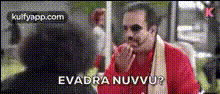 Man In Red Shirt Talking