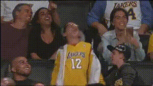 Man In Yellow Lakers Jersey