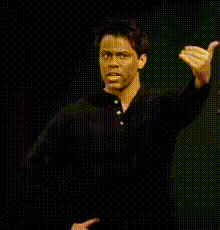 Man Making Funny Face Pointing