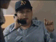 Man On Phone Fist Pump