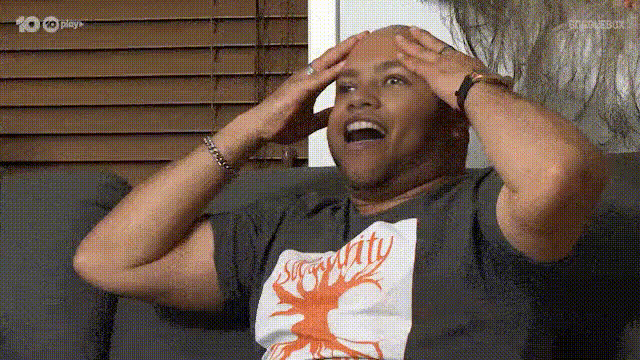 Man Reacting In Shock