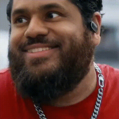 Man Smiling Widely
