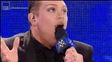 Man Talking Into Microphone