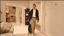 Man Walking With Backpack