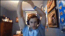 Man Wearing Headphones Dancing