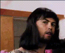 Man With Long Hair Beard