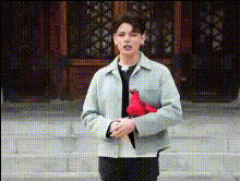 Man With Red Umbrella