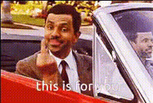 Mr Bean Giving The Finger