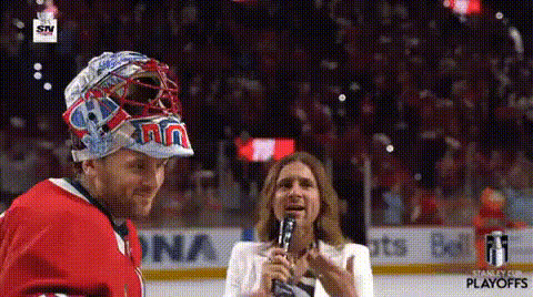 Nhl Hockey Player And Interviewer