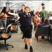 Office Dance Police Man