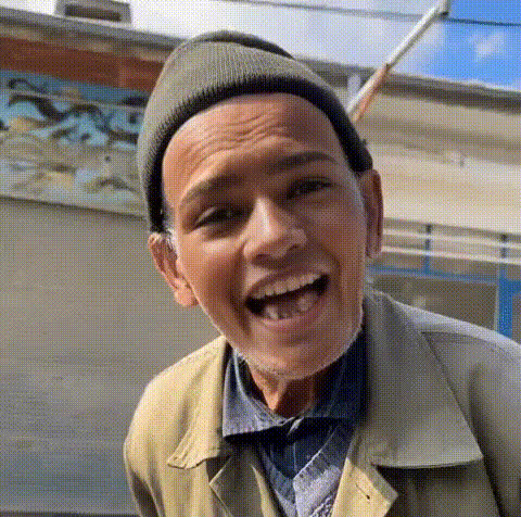 Old Man Surprised Smiling Face