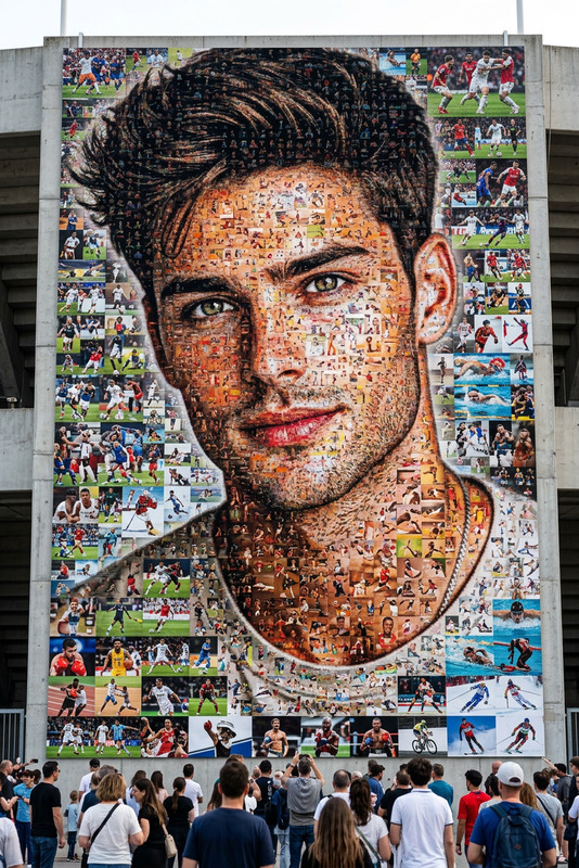 Athlete Mosaic Wall