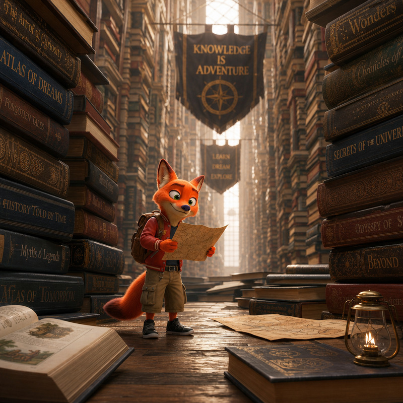 Giant in a Tiny Library