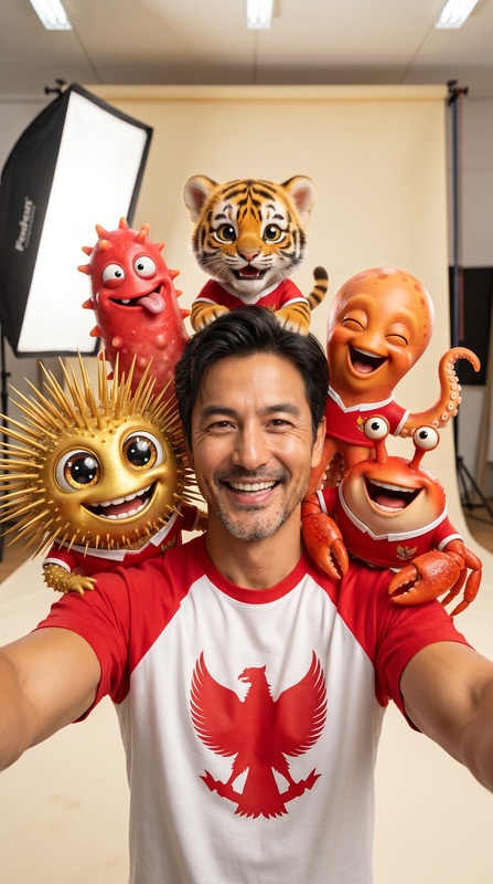 Cartoon Crew Selfie