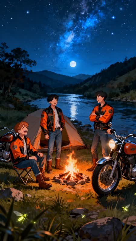 Bikers Campfire