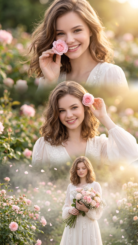 Blooming Rose Collage