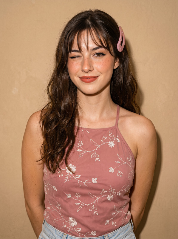 Wink Flash Portrait