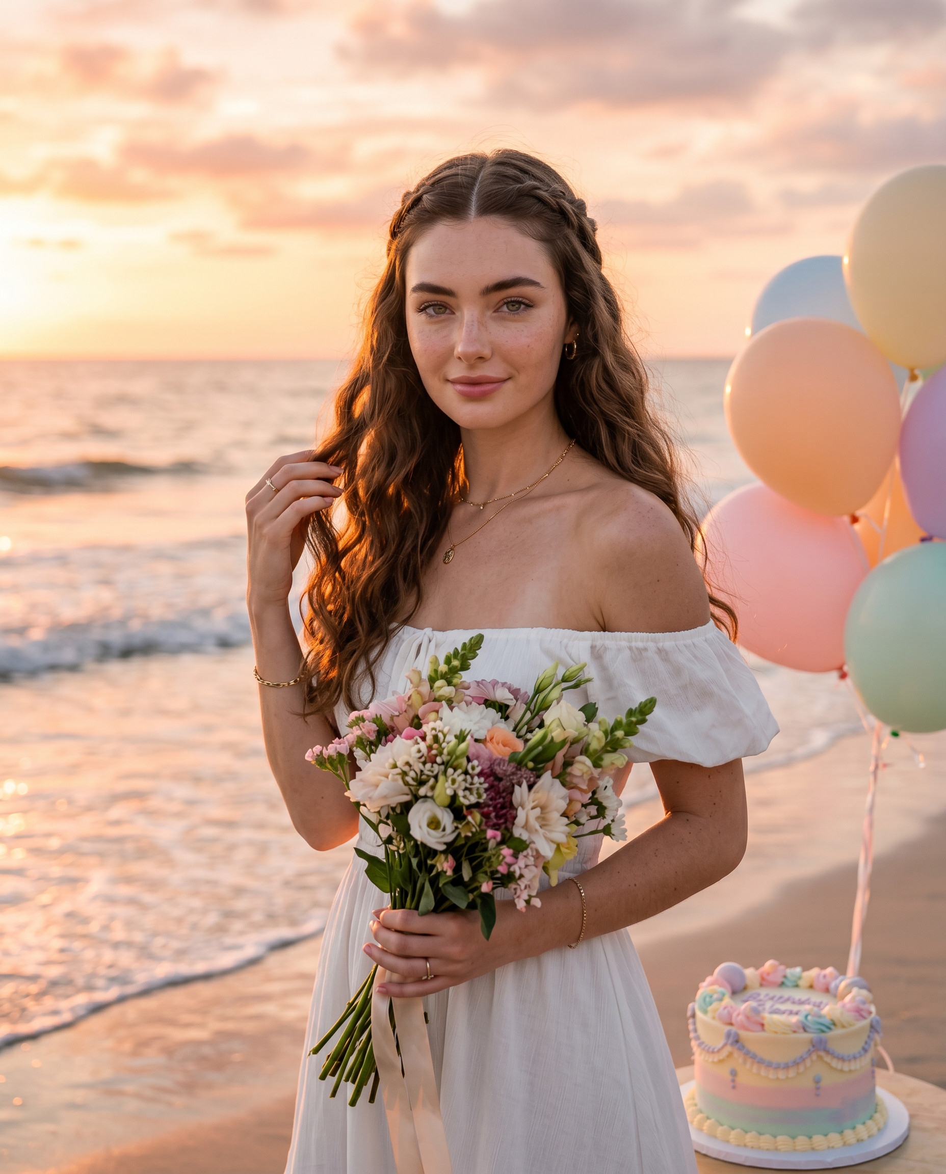 Golden Sunset Shoreline Birthday