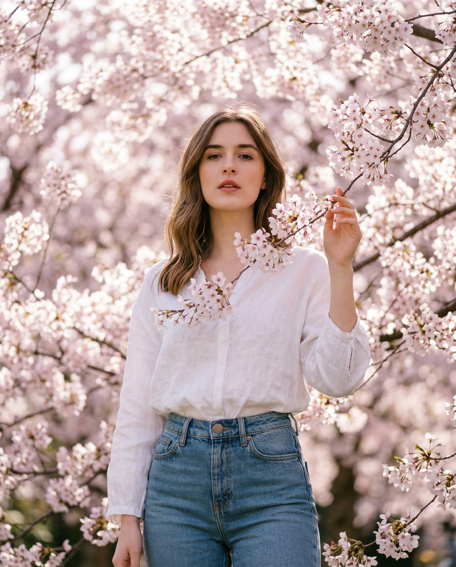 Cherry Blossom Spring Portrait