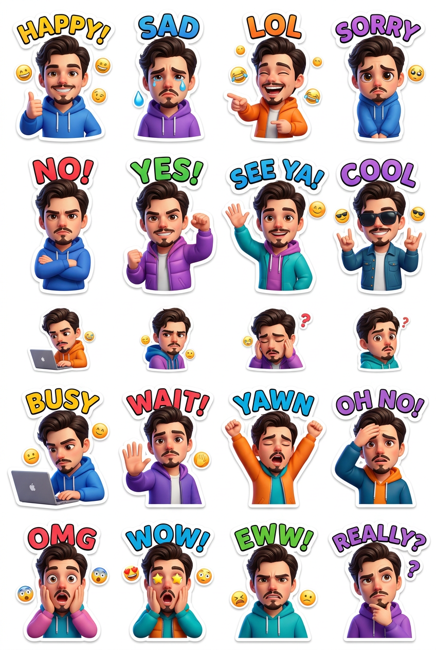 3D Avatar Sticker Pack