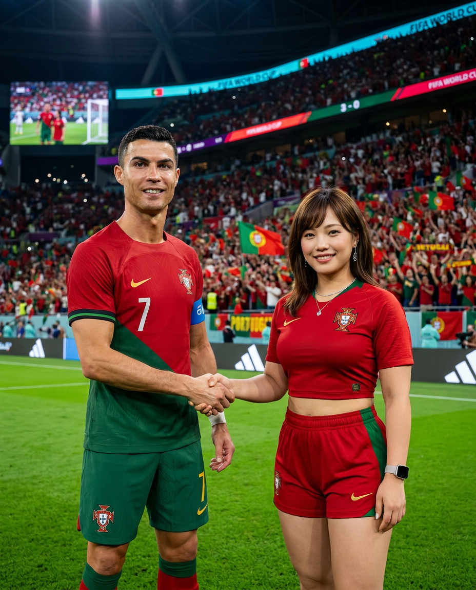 Handshake with Ronaldo