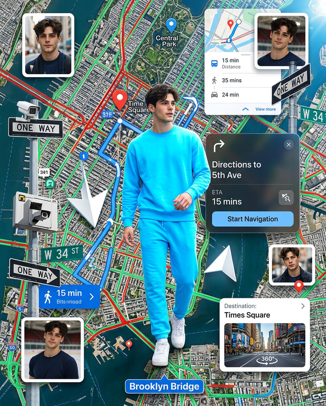 Google Maps Journey Poster