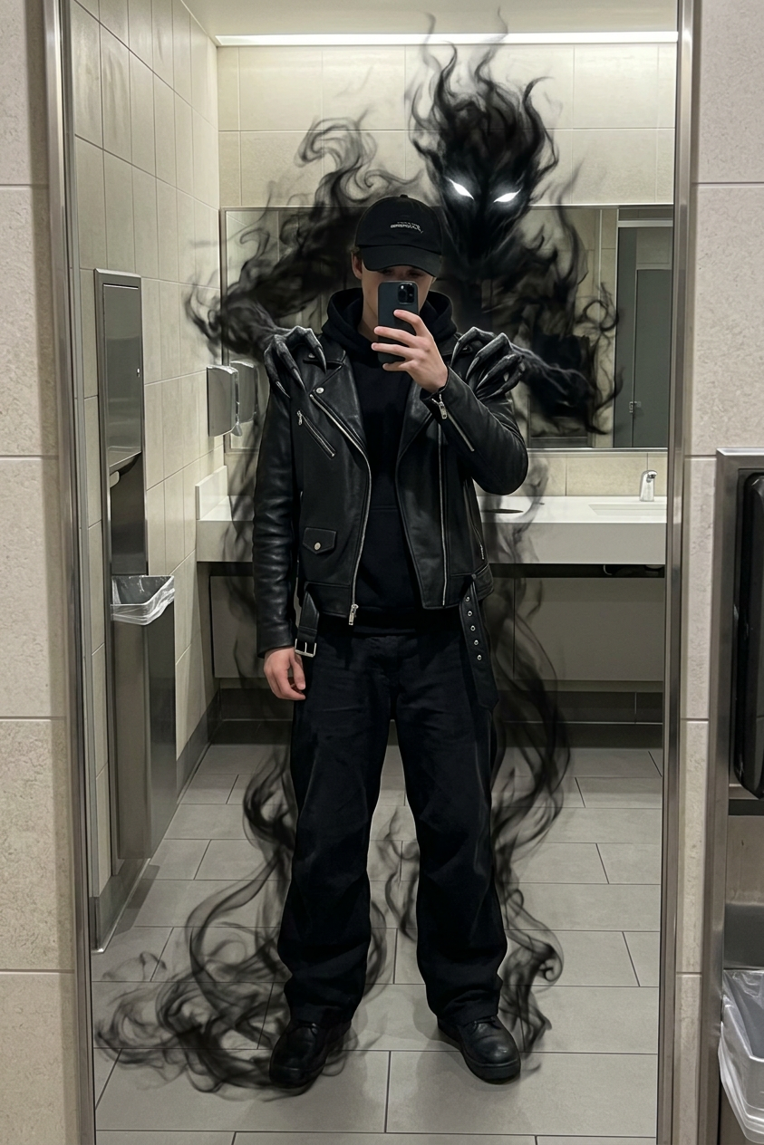 Shadow Entity Mirror Selfie