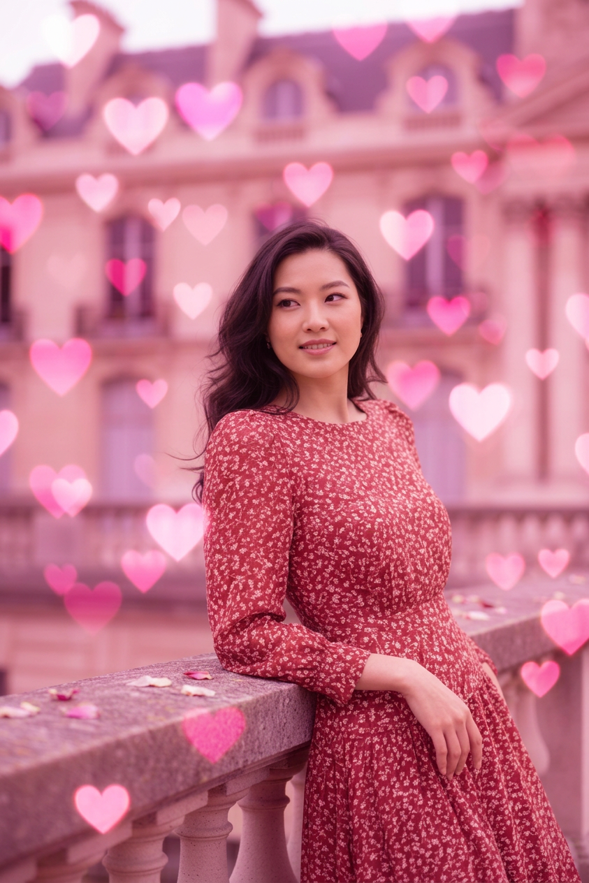 Pink Heart Bokeh