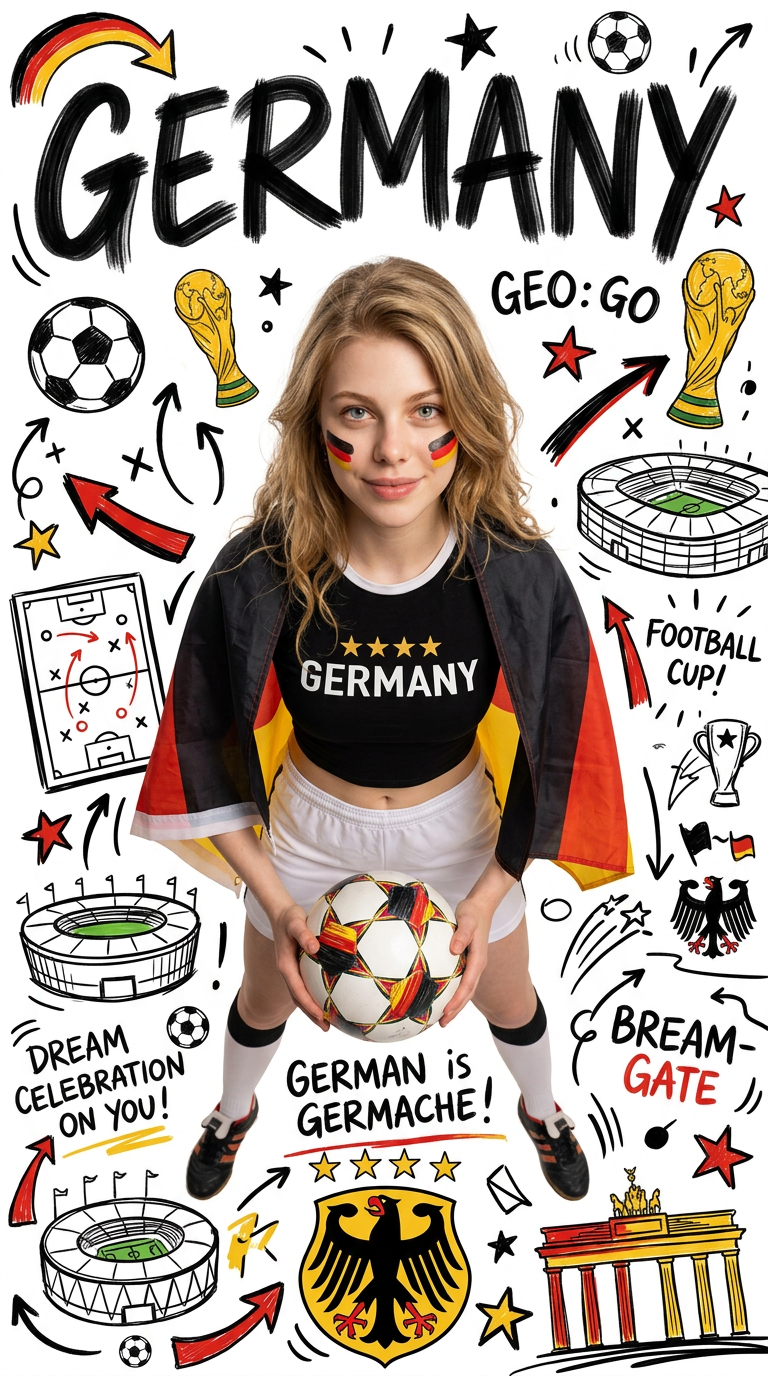 Germany World Cup Graffiti Queen Poster