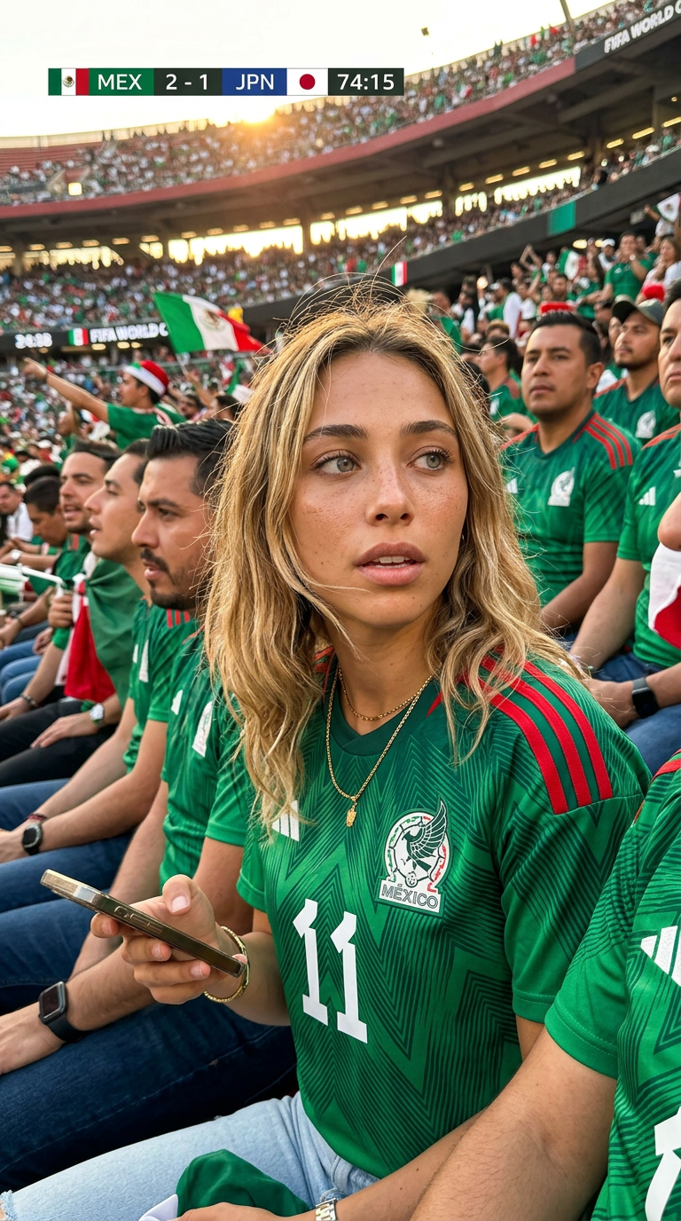 Mexico Fan Candid Stadium Broadcast