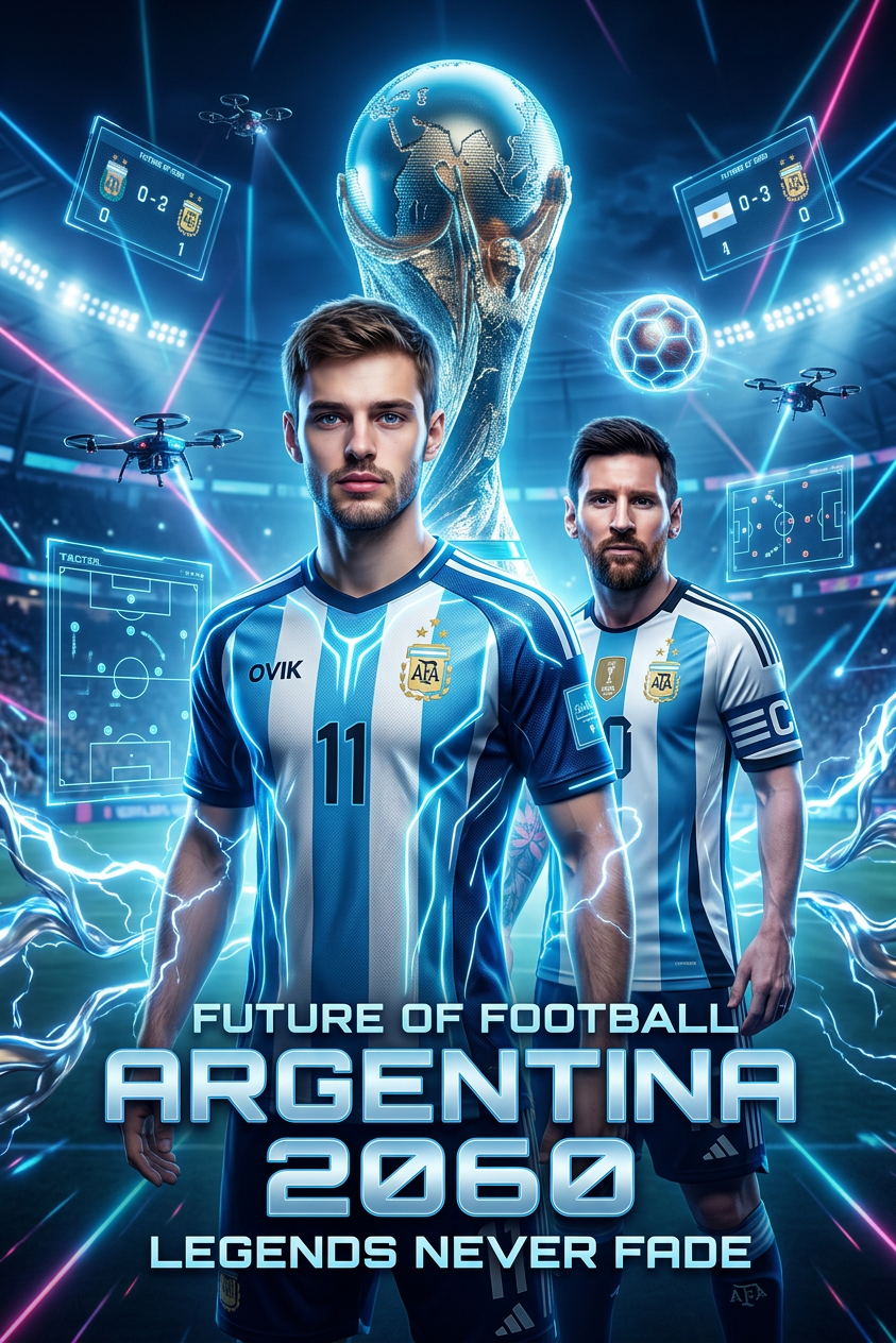 Argentina 2060 Cyberpunk Football Poster