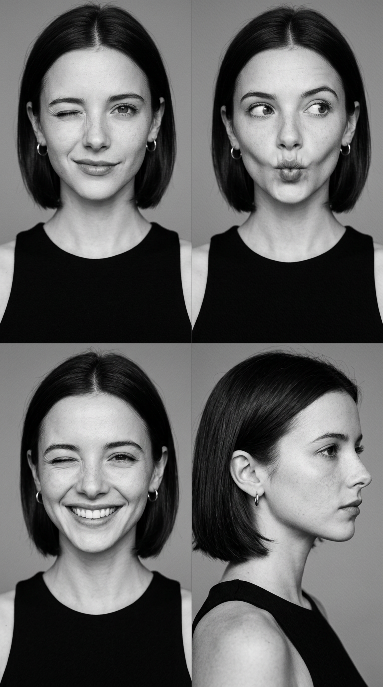 BW Contact Sheet Four Expression
