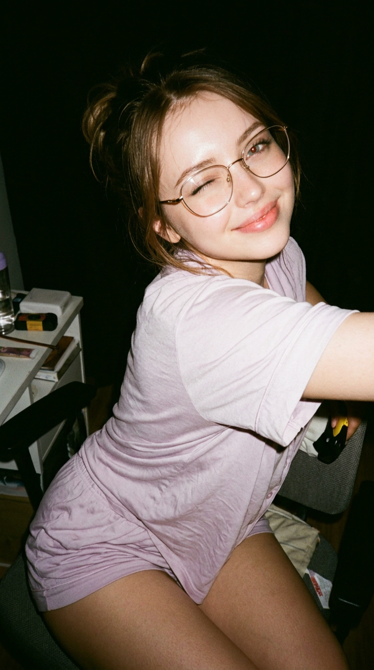 Cozy Night Snapshot – Disposable Film Aesthetic
