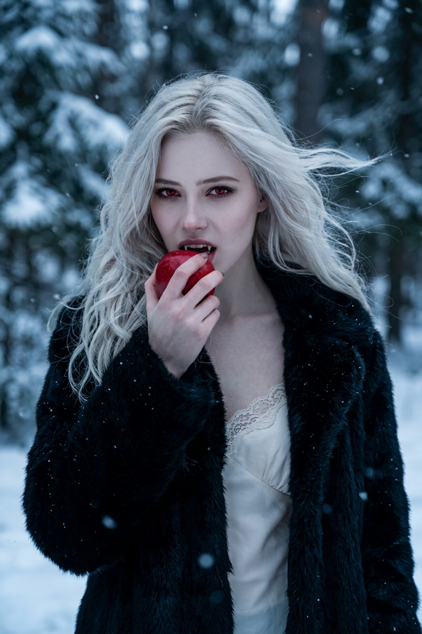 Twilight Vampire Snow Forest