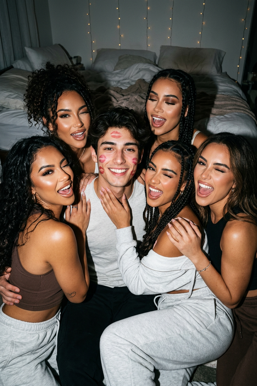 Flash Selfie Lipstick Kiss Marks Party