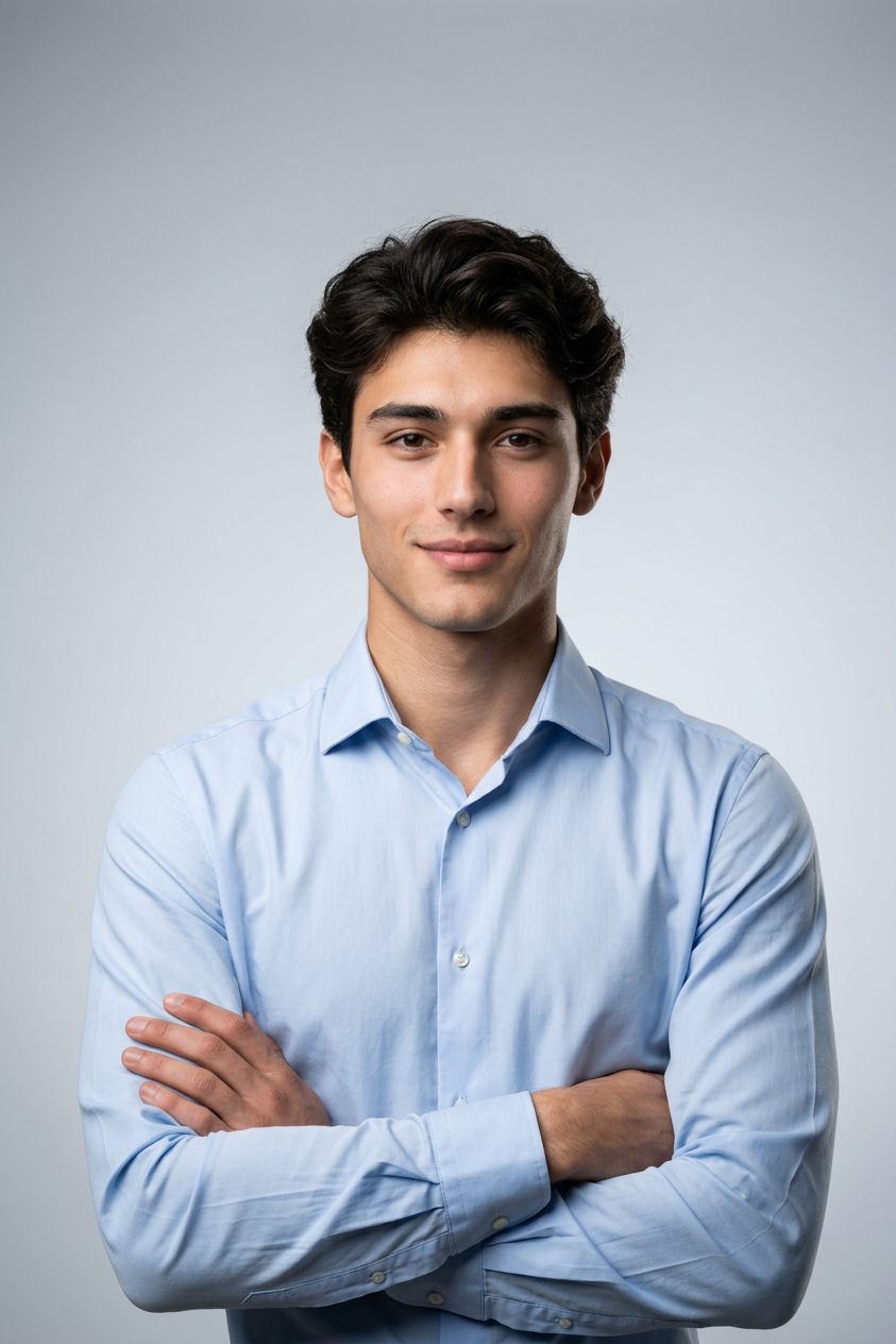 Blue Shirt Corporate Portrait Studio