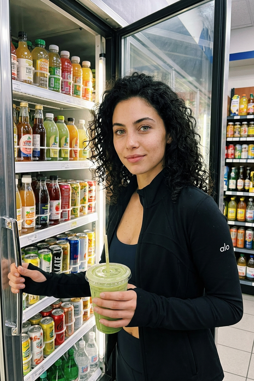 Convenience Store Fridge Matcha Candid