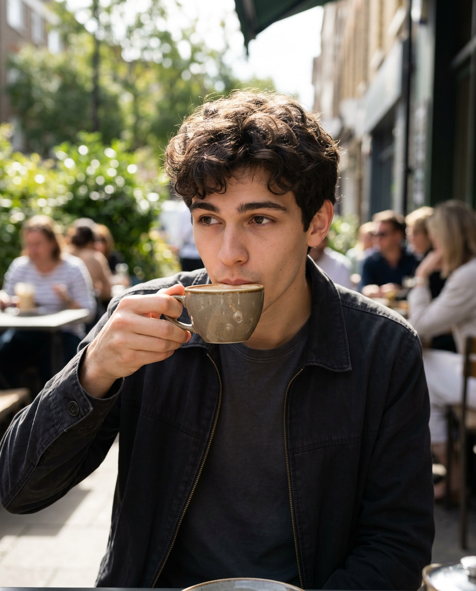 Morning Routine at the Sidewalk Cafe