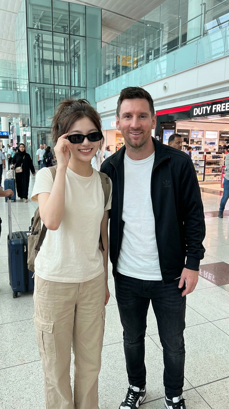 Airport Selfie With Messi