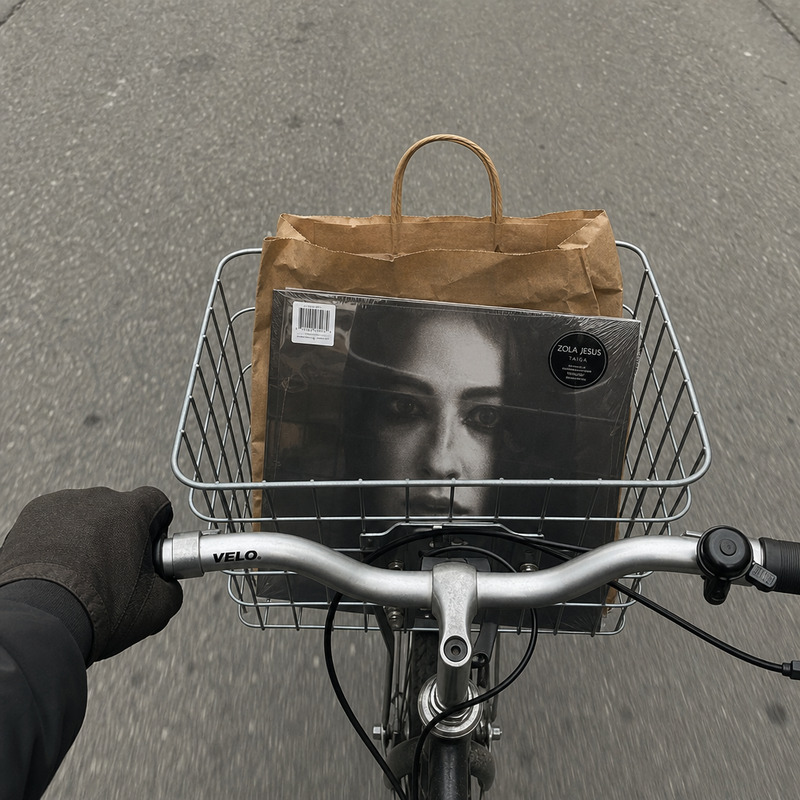 A POV shot from a cyclist