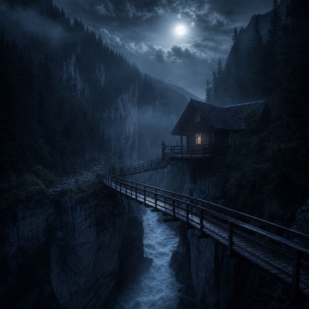 Nighttime remote area