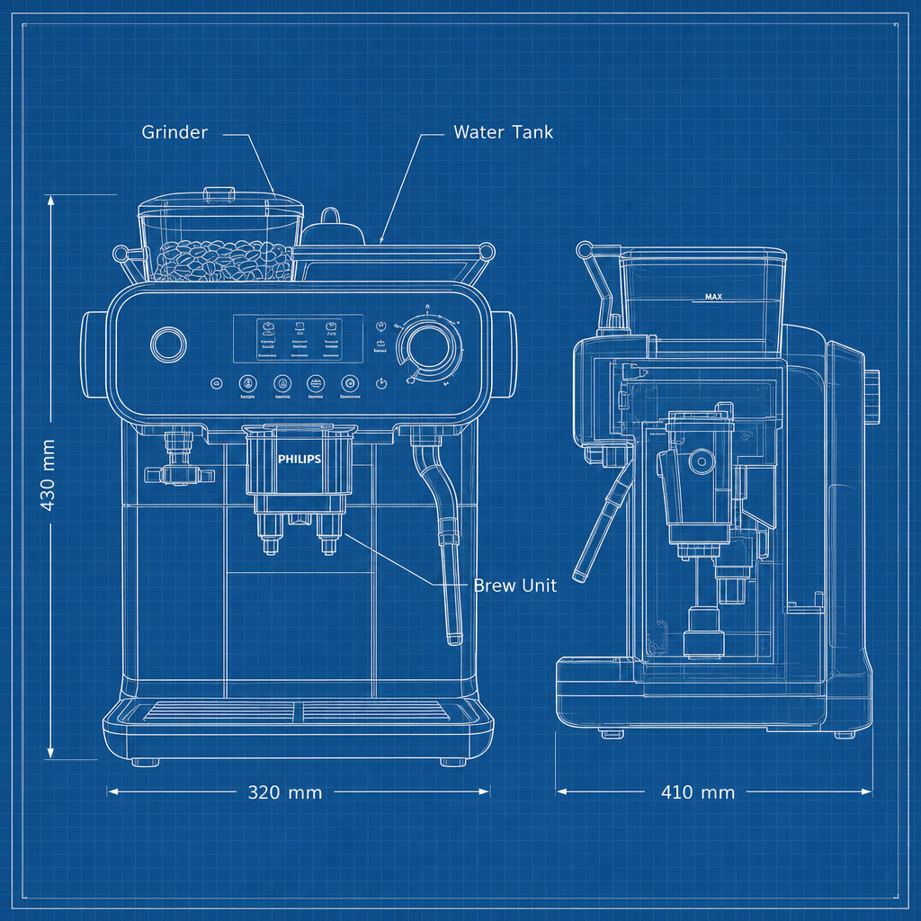 Semi-automatic coffee machine