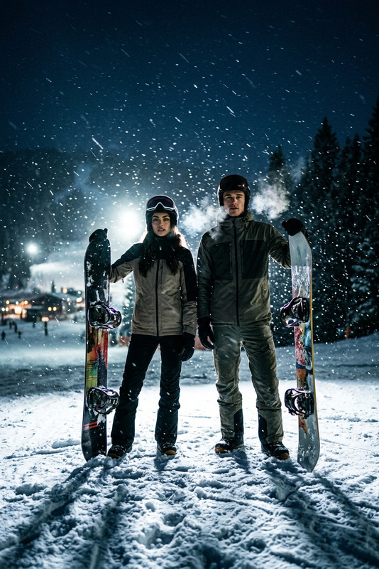Night Blizzard Snowboarding