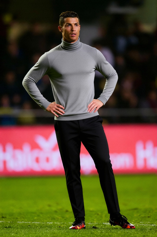 Michael B Jordan Casual Fitted Turtleneck With Trousers