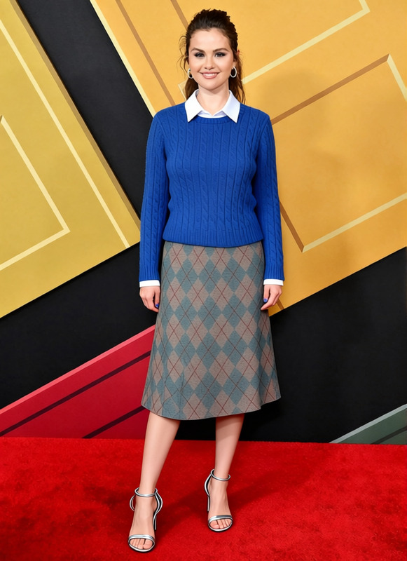 Andy Sachs Blue Sweater Newsroom Outfit