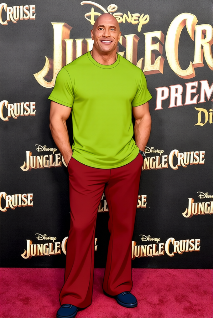 Shaggy Rogers Green V Neck Shirt With Brown Bell Bottoms