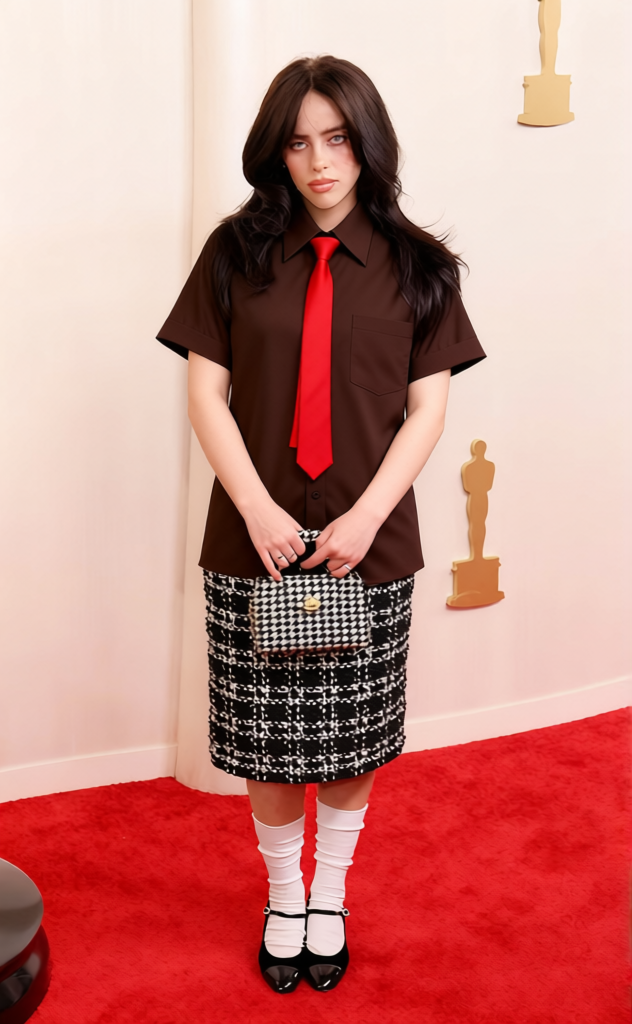 Billie Joe Armstrong Black Shirt With Red Tie