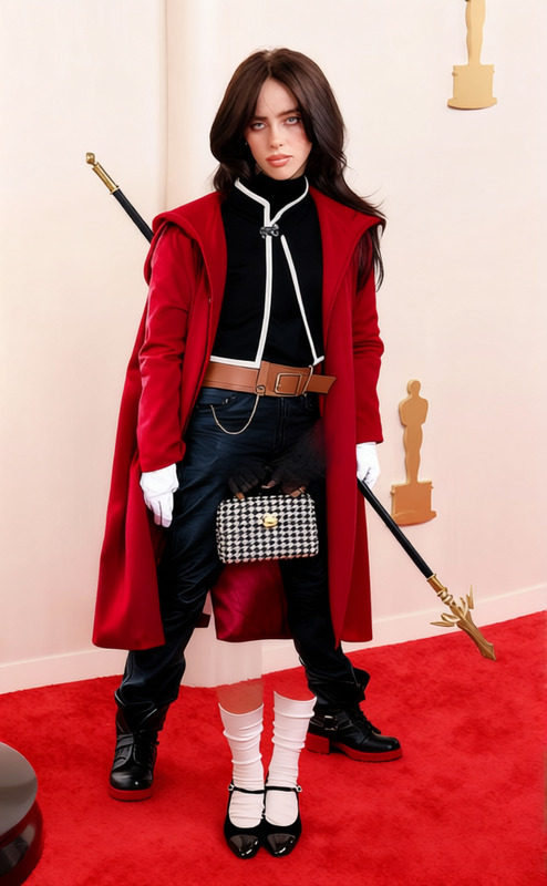 Edward Elric Red Hooded Coat With Black Trousers 2