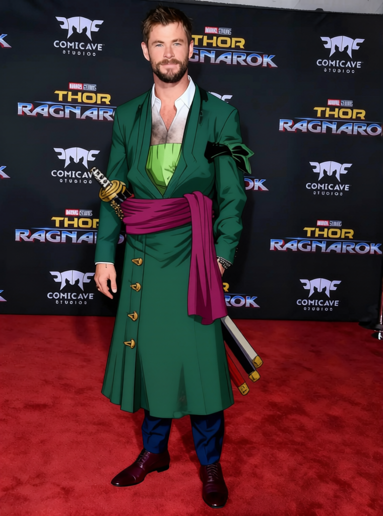 Roronoa Zoro Green Kimono With Red Sash 2