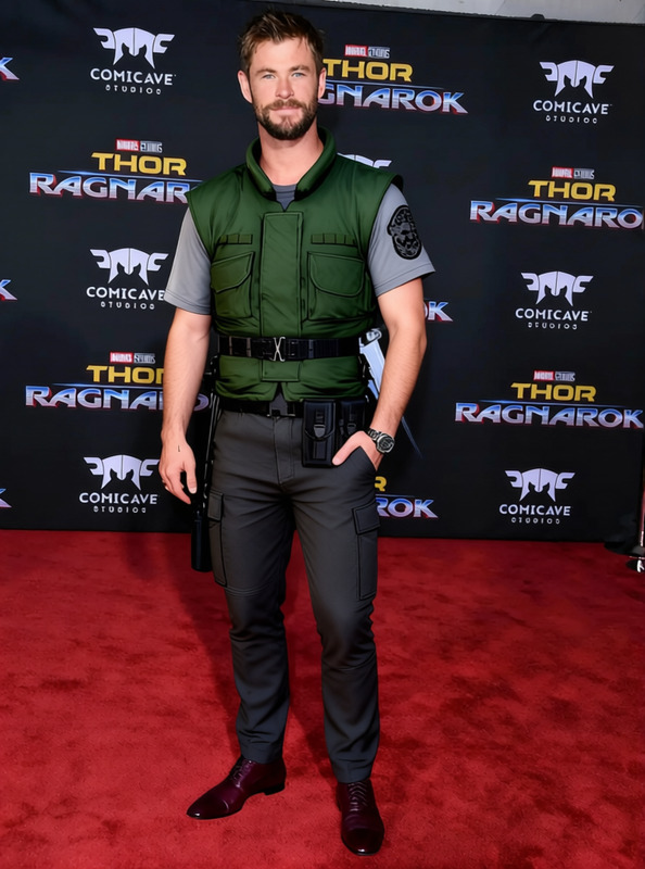 Chris Redfield Green Tactical Vest With Cargo Pants
